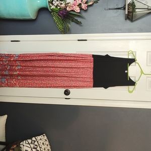 Sleeveless maxi dress, floral